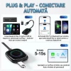 Modul auto AI Box Android, Wireless CarPlay &amp; Android Auto, 4GB RAM+32GB, Quad-Core A53, Conectivitate WiFi Dual Band 2.4GHz / 5.8GHz si Bluetooth, Porturi USB si HDMI, Pentru masini cu CarPlay cu fir
